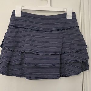 Athleta Navy Striped Tennis Skirt